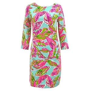 LILLY PULITZER Charleen Sheath Dress - In The Vias Pink Green - Size XS LIKE NEW